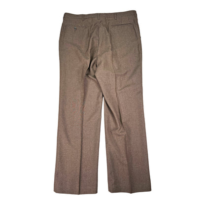 NEW Hagar Men’s Brown Magic Stretch Waist Wool Dress Pants - 38x31