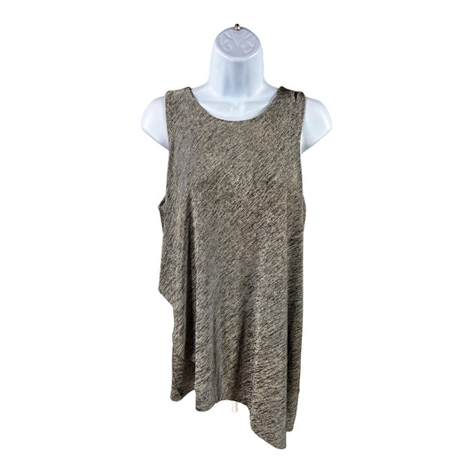 White House Black Market Women’s Beige Asymmetrical Tank Top - M