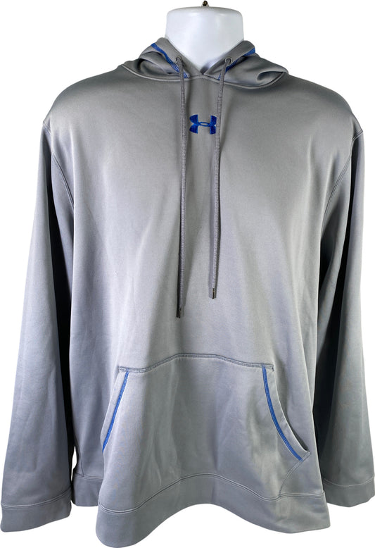 Under Armour Men’s Gray Long Sleeve Fleece Lined Pullover Hoodie - 2XL