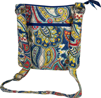 Vera Bradley White/Blue Marina Paisley Crossbody Purse