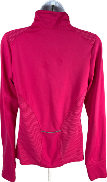 Adidas Women’s Pink Long Sleeve 1/2 Zip Warm Athletic Top - M