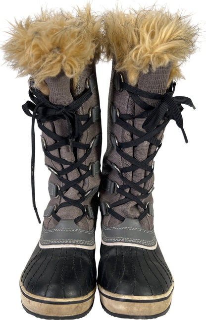 Sorel Women’s Gray Joan of Arctic Tall Lace Up Waterproof Winter Boots - 7