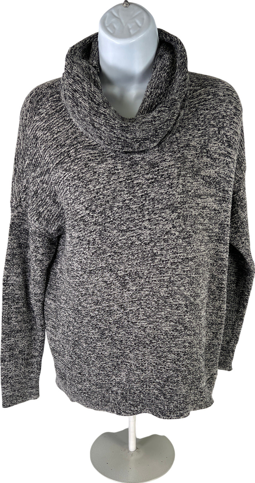 J. Jill Pure Women’s Black Cowl Neck Knit Long Sleeve Sweater - Petite S