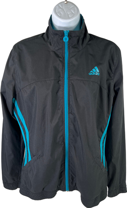 Adidas Women’s Black Full Zip Mesh Lined Track Windbreaker Jacket - M