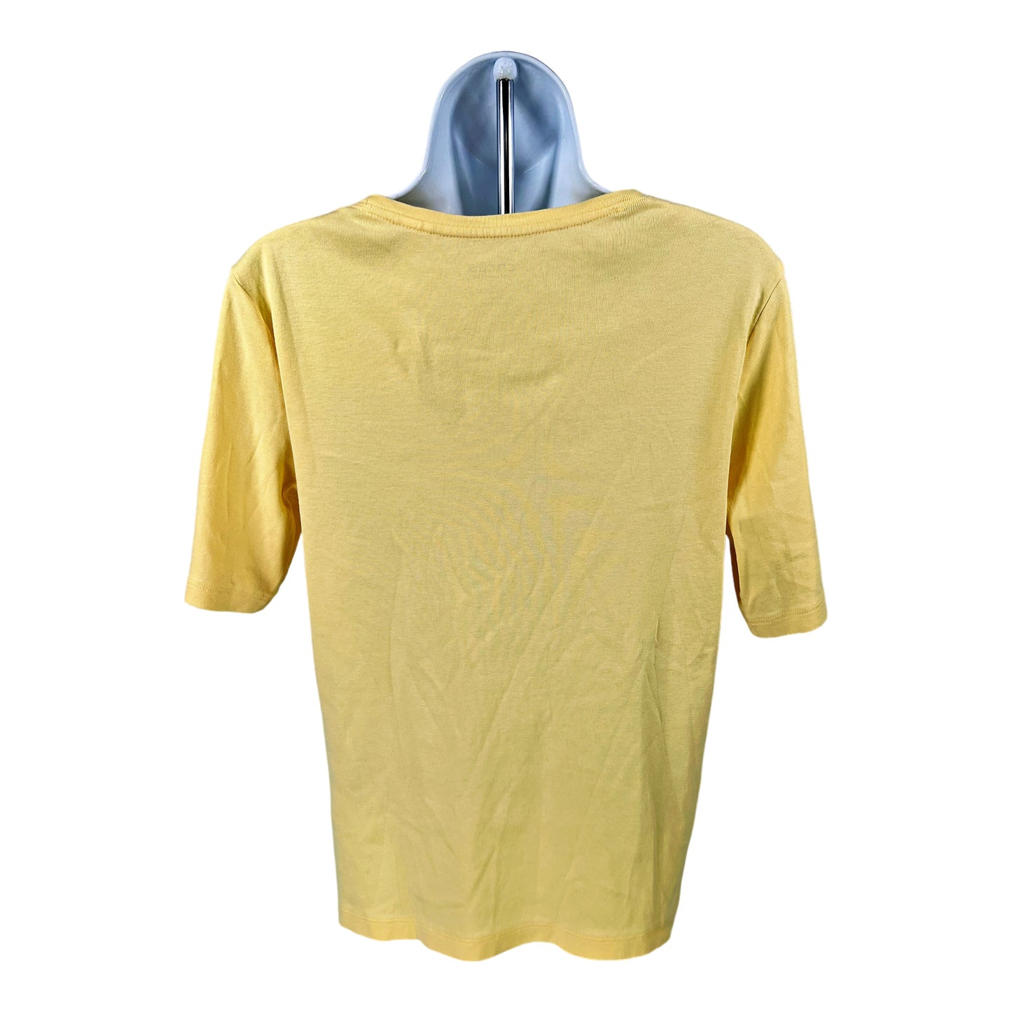 Chico’s Women’s Yellow True Color Short Sleeve T-Shirt - 1/US M