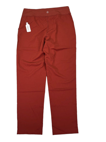 NEW Lands’ End Women’s Brick Red Pull On Polyester Pants - M 10-12