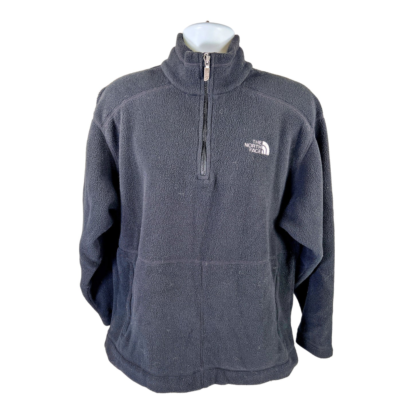 The North Face Men’s Black Fleece 1/4 Zip Pullover Jacket - L