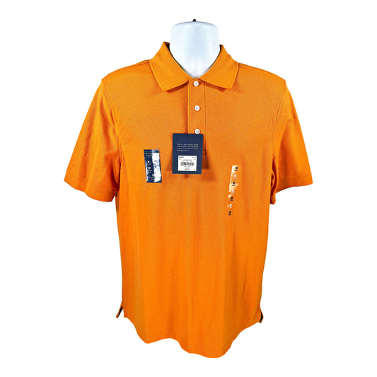 NEW Croft and Barrow Men’s Orange Short Sleeve Pique Polo Shirt - M