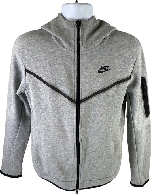 Nike Men’s Gray Sportswear Tech Fleece Full Zip Hoodie Sweatshirt - S