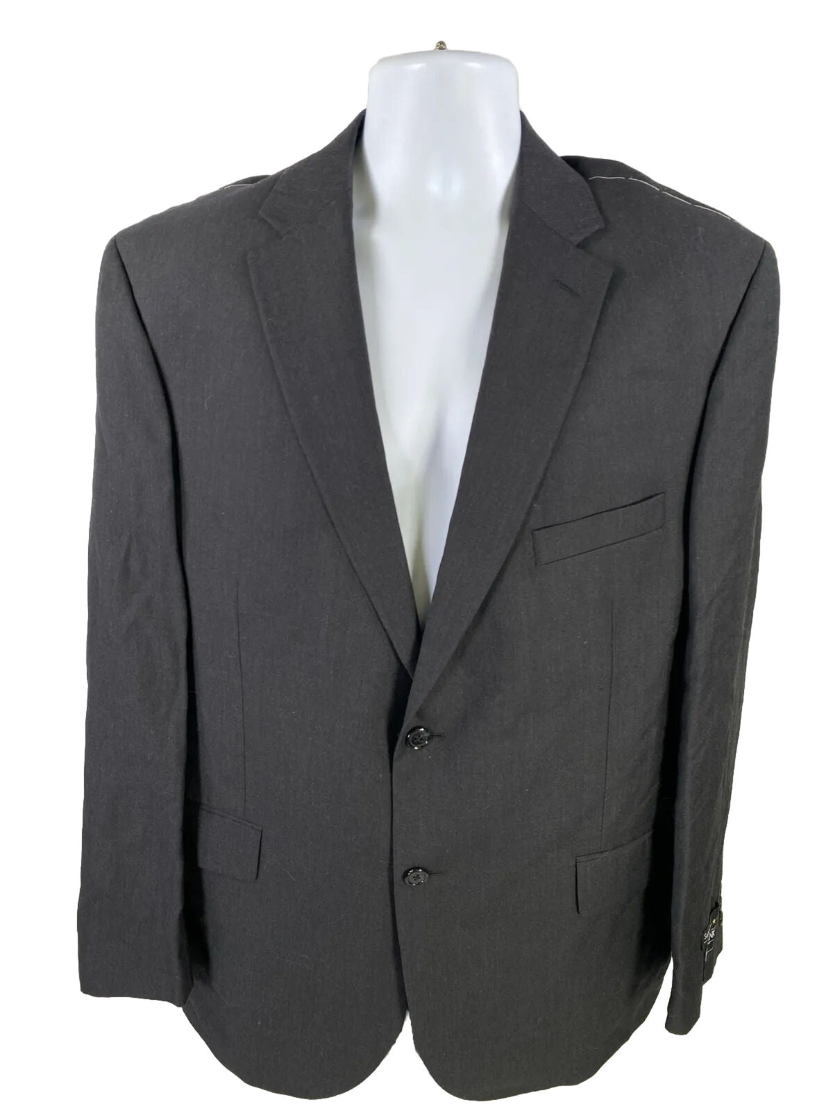 Jos A Bank Men's Black Wool Button Up Blazer Jacket - 46