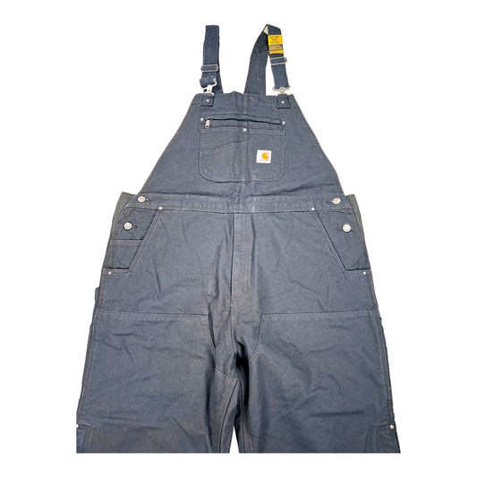 NEW Carhartt Men’s Black Loose Fit Insulated Bib Overalls - 2XL Short