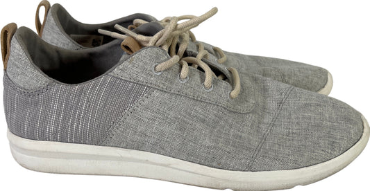 Toms Women’s Gray Cabrillo Drizzle Lace Up Casual Sneakers - 10