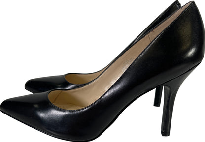 NEW Nine West Women’s Black Leather Shimmer Pump Heels - 8.5