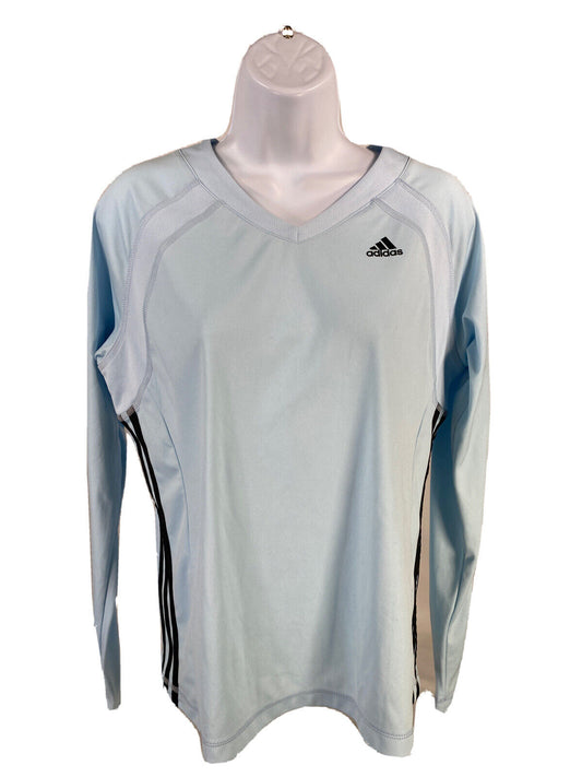 Adidas Women's Blue Mesh Long Sleeve Activewear Shirt Sz M