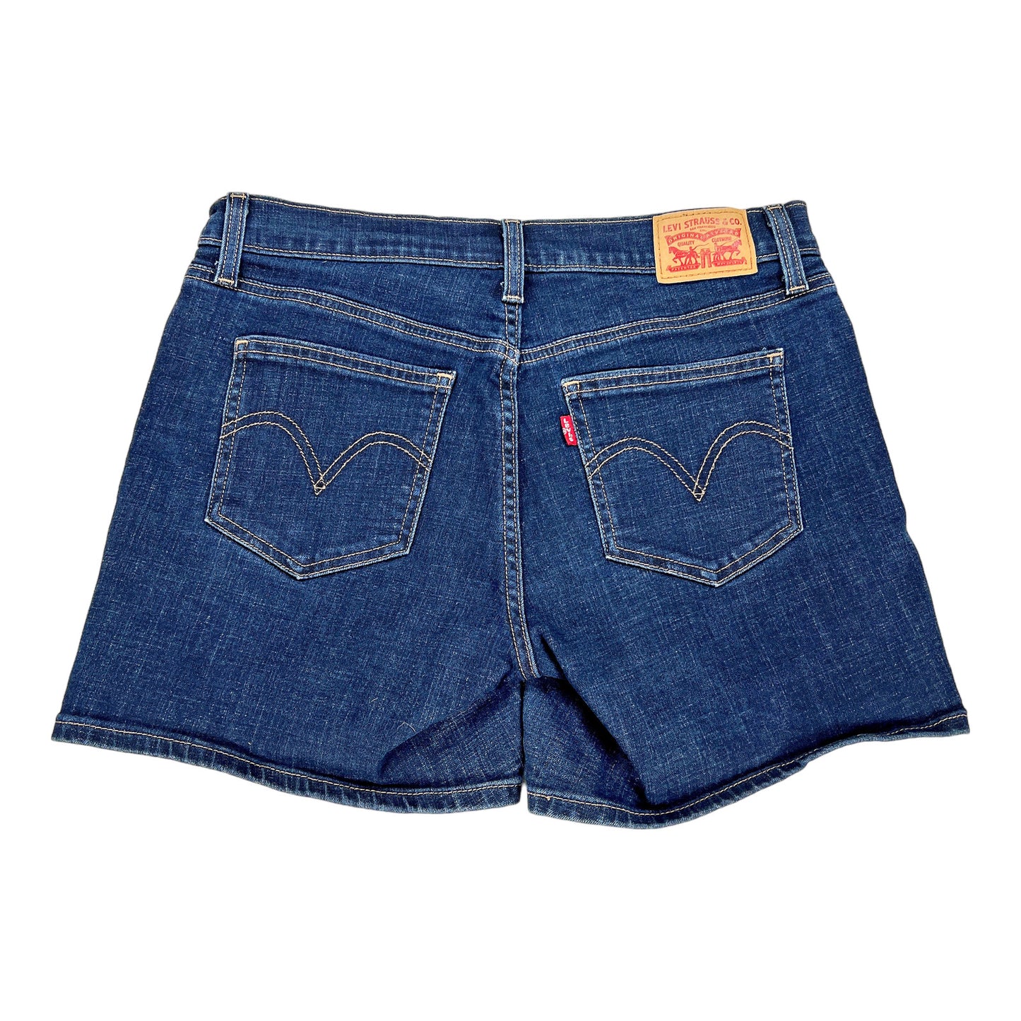 Levi’s Women’s Dark Wash Stretch Denim Jean Shorts - 29