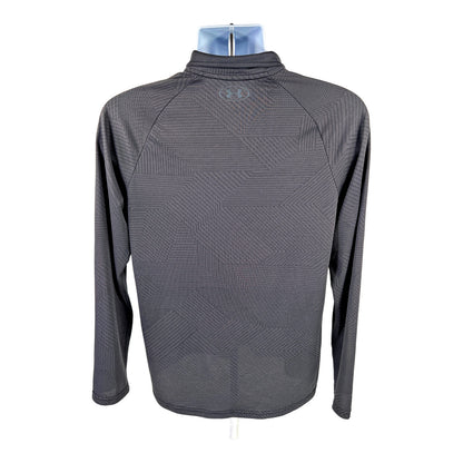 Under Armour Men’s Gray HeatGear Loose Fit 1/4 Zip Athletic Shirt - M