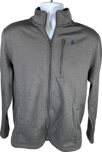 IZOD Men’s Gray Fleece Lined Full Zip Sweatshirt - M