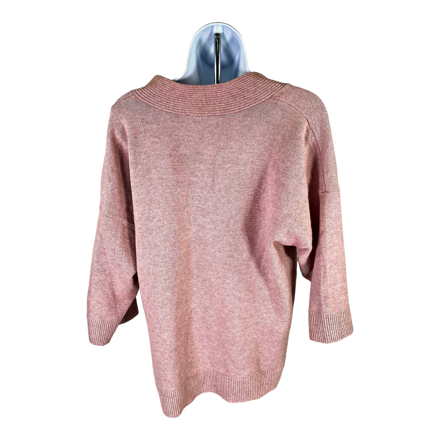 J. Jill Women’s Light Pink 1/2 Sleeve V-Neck Knit Sweater - S