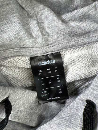 NEW adidas Men’s Gray Cotton Blend Pullover Hoodie Sweatshirt - 2XLT