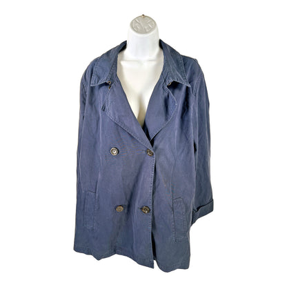 J.Jill Women’s Navy Blue Long Sleeve Button Up Pea Coat - XL