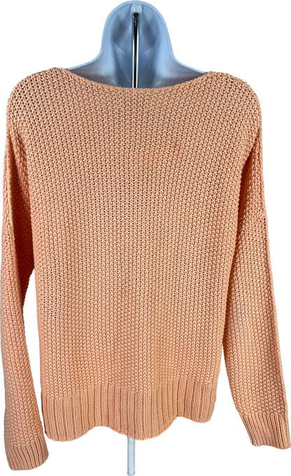 Lucky Brand Women’s Orange Medium Knit V-Neck Sweater - S