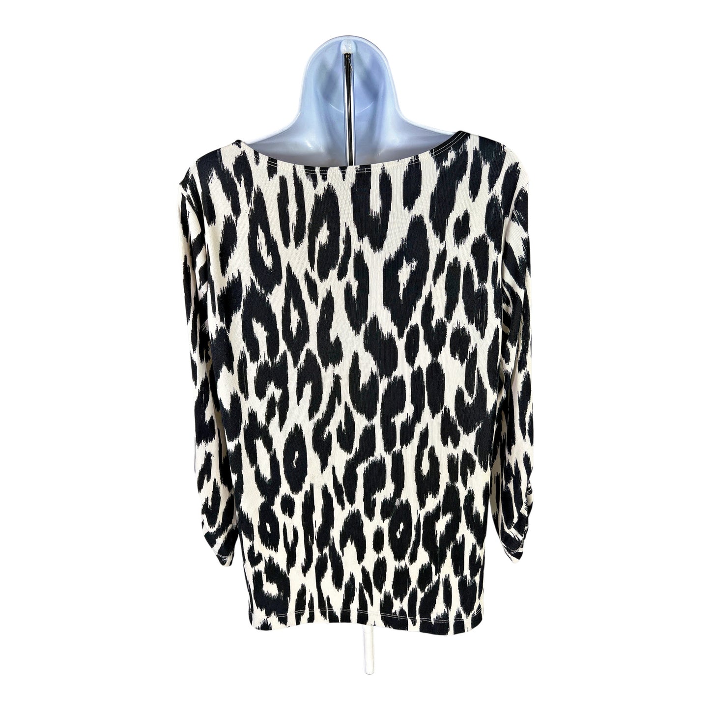 Easywear by Chico’s Women’s Black/White 3/4 Sleeve Blouse - 2/US L