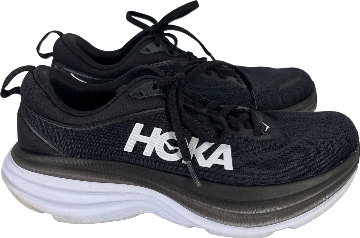 Hoka One One Women’s Black Bondi 8 Lace Up Running Shoes - 8.5 B