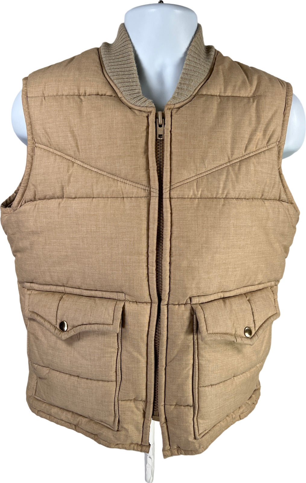 Walls Vintage Men’s Beige Blizzard Pruf Full Zip Vest - M