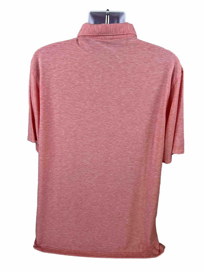 Peter Millar Men's Pink Short Sleeve Stretch Soft Polo Shirt - XL