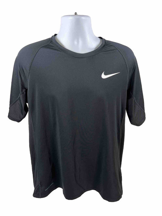 Nike Pro Men's Black Slim Fit Dri-Fit Short Sleeve Athletic Shirt - XL