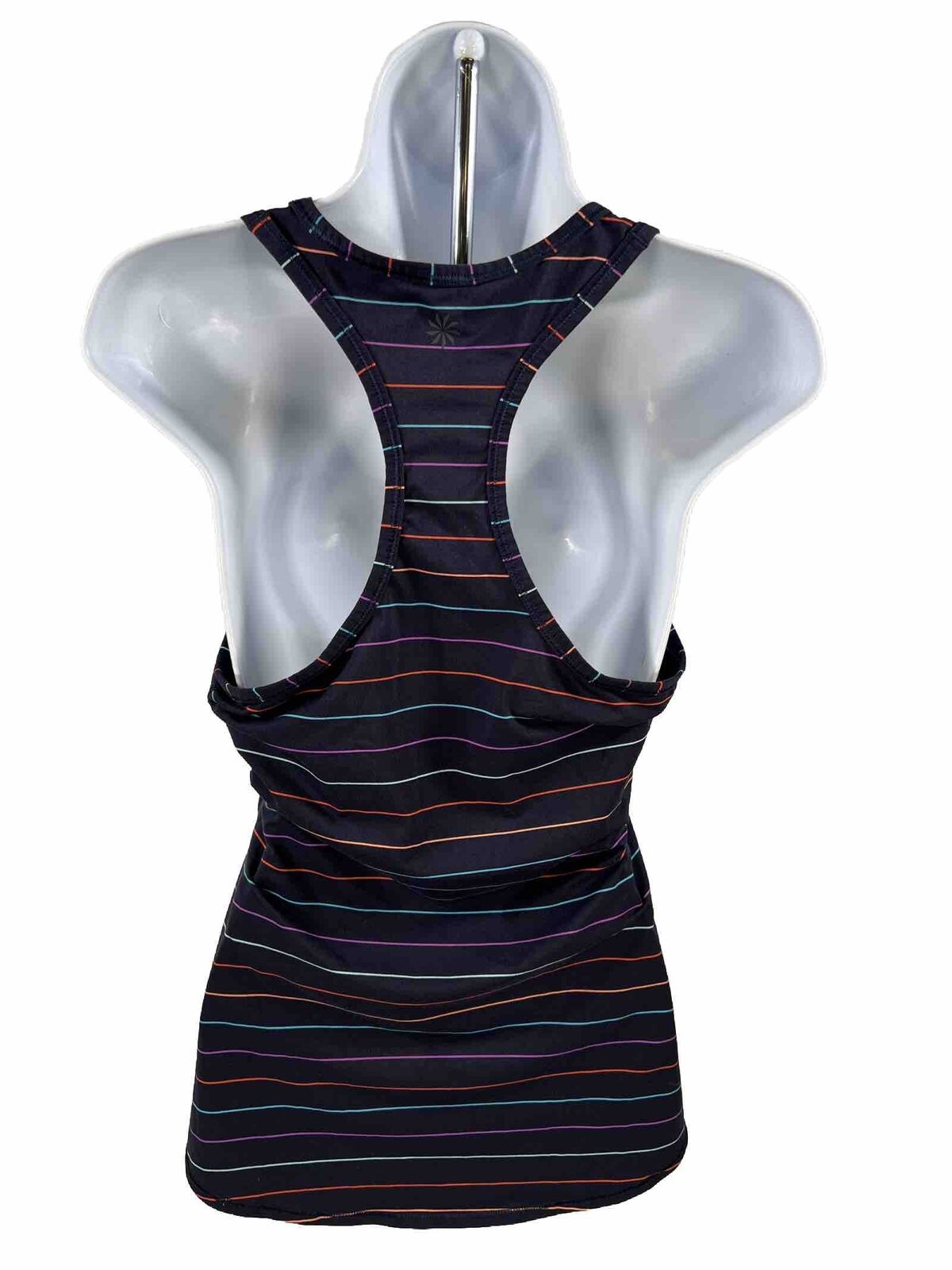 Athleta Women's Navy Blue Striped Chi Tank Top - S