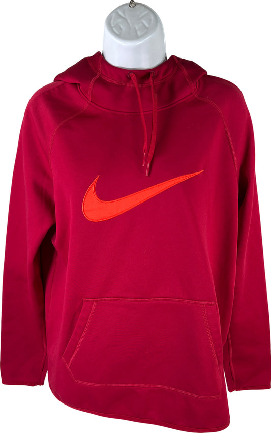 Nike Women’s Red Dri-Fit Therma Pullover High Neck Hoodie Sweatshirt - M