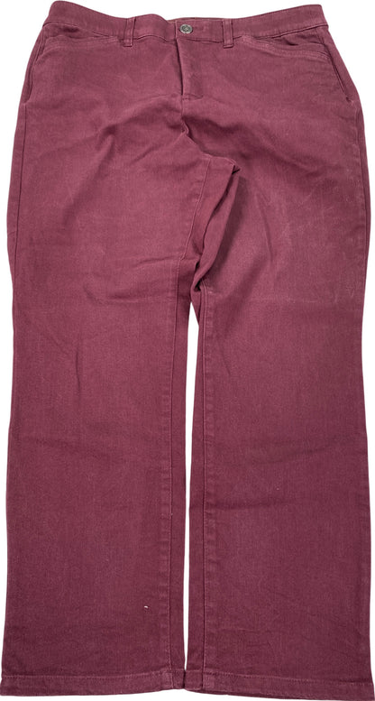 Christopher and Banks Women’s Burgundy Signature Slimming Jeans - 12 Short