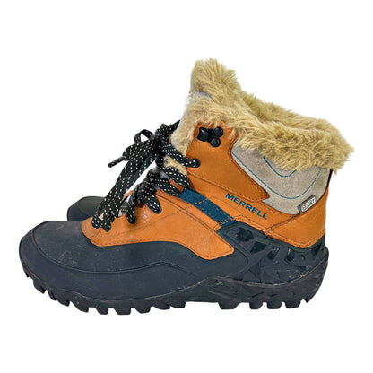 Merrell Women’s Brown Fluorecein Shell Waterproof Insulated Winter Boots - 7.5