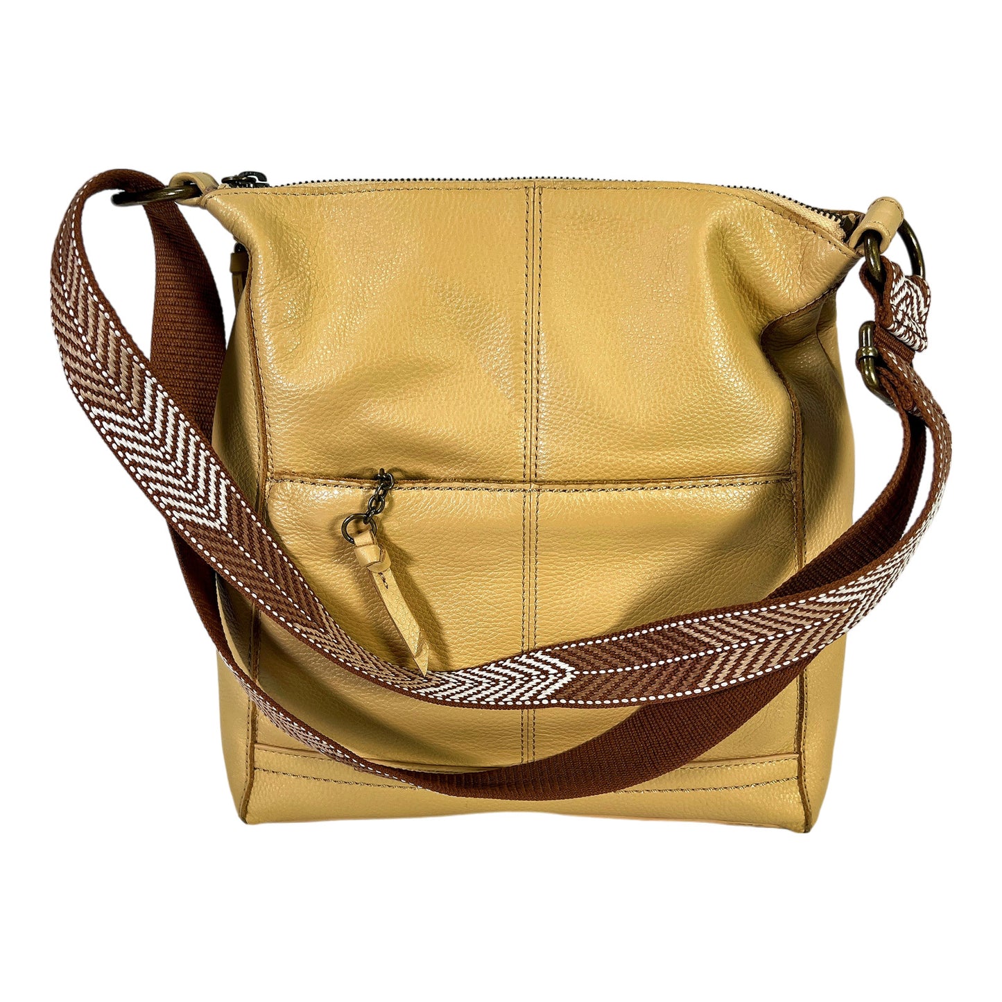 The Sam Women’s Yellow Leather Crossbody Purse