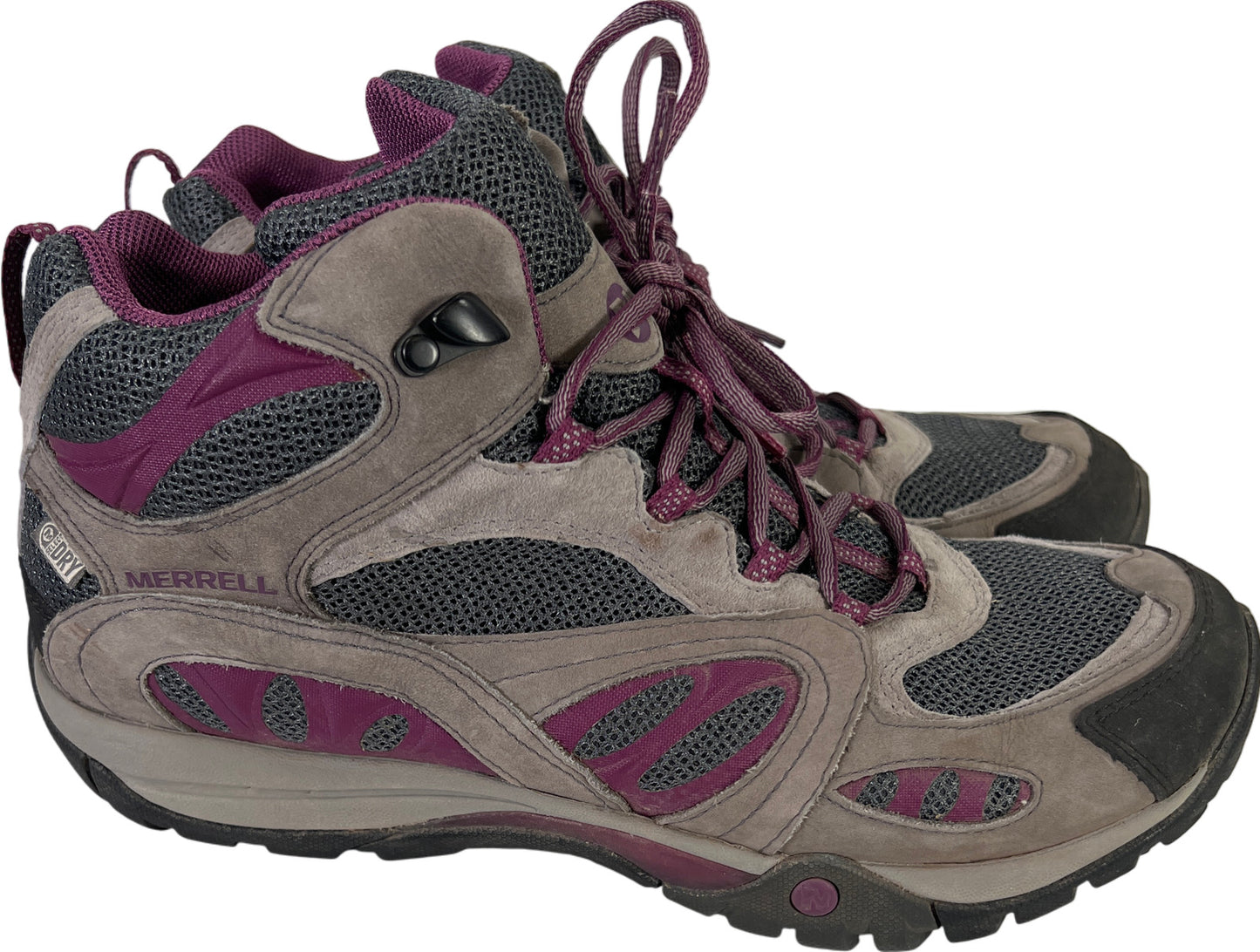 Merrell Women’s Gray/Purple Castle Rock High Top Ankle Hiking Boots - 10.5