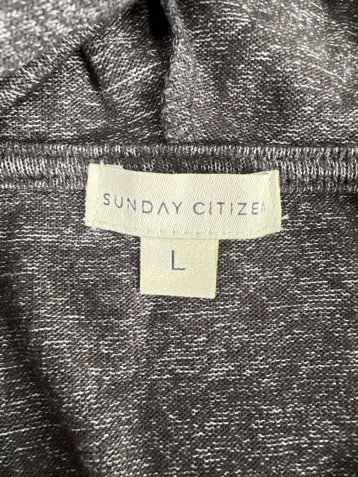 Sunday Citizen Women’s Gray Long Sleeve Lightweight Full Zip Sweatshirt - L