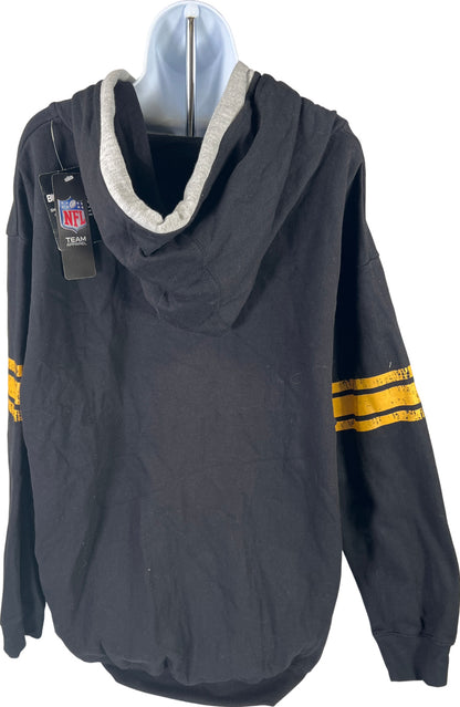 NEW NFL Team Apparel Women’s Black Pittsburgh Steelers Full Zip Sweatshirt - 2X