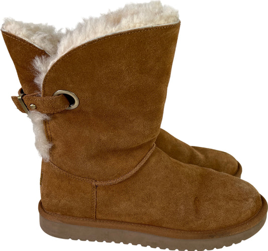 Koolaburra by UGG Women’s Tan/Beige Remley Short Shearling Boots - 8