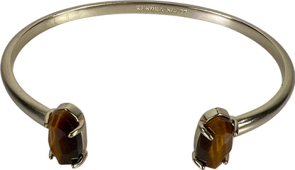 Kendra Scott Women’s Goldtone Brown Tigers Eye Open Cuff Bangle Bracelet