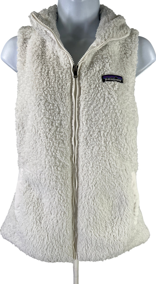 Patagonia Women’s White Los Gatos Sherpa Full Zip Sleeveless Vest M