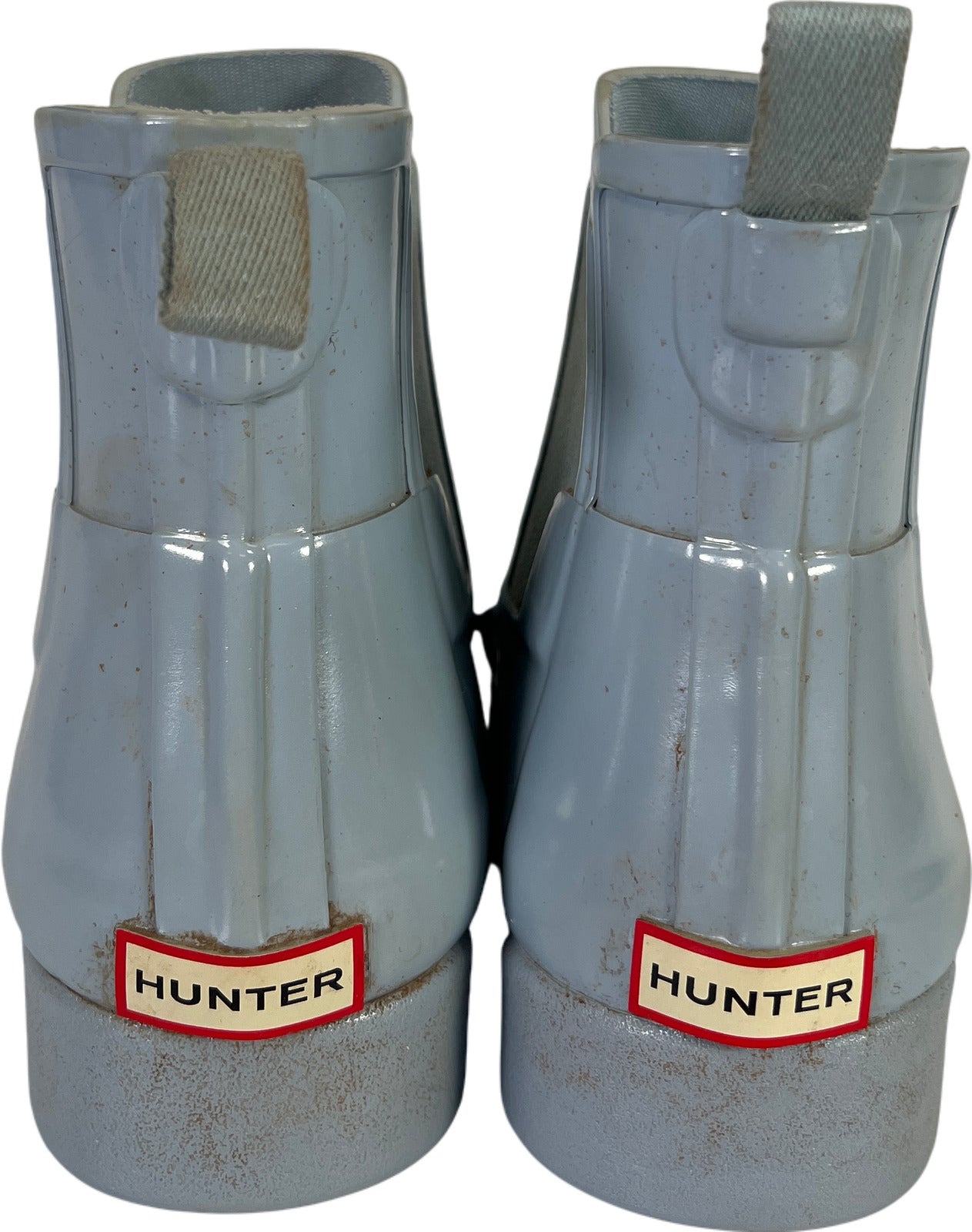 Hunter Women’s Light Blue Chelsea Ankle Pull On Rubber Rain Boots - 8