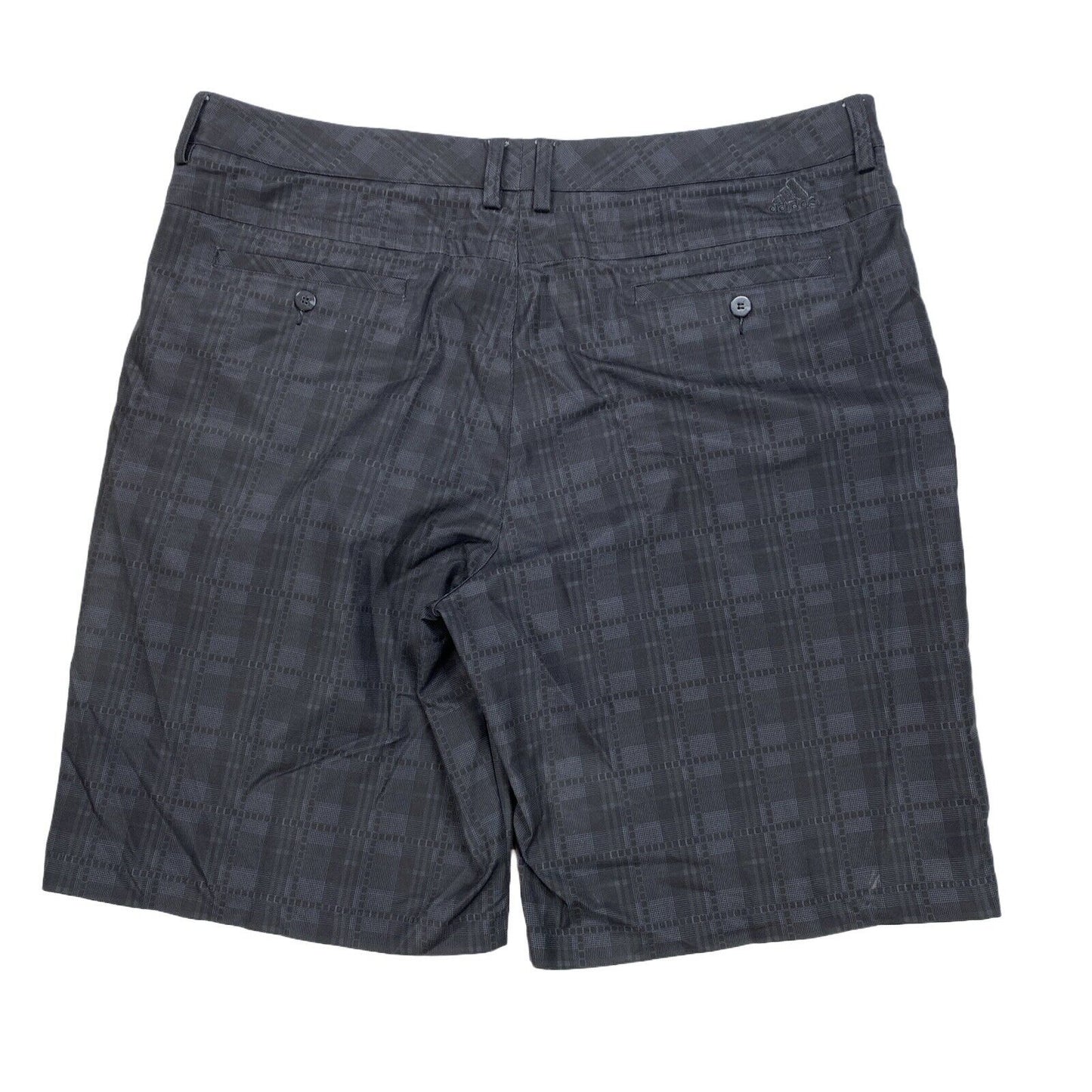 adidas Men's Black Digital Plaid Climalite Golf Shorts - 38