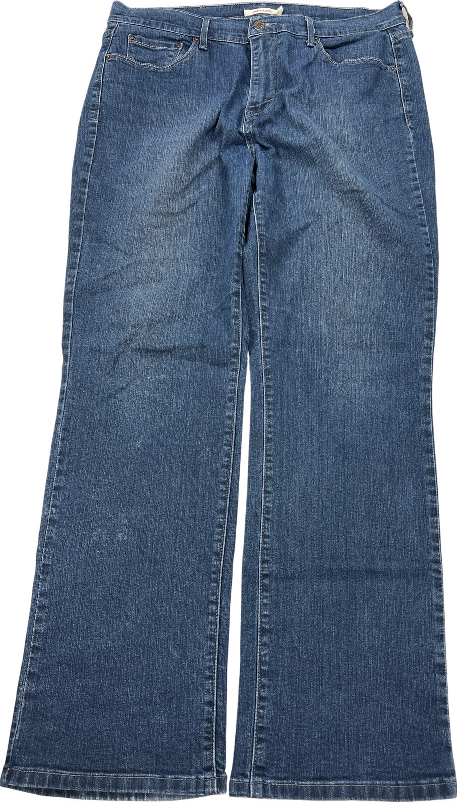 Levi’s Women’s Dark Wash 505 Straight Leg Denim Stretch Jeans - 14