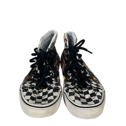 Vans Unisex Black/White Sk8 Hi Hamburger Lace Up Sneakers - Women's 8