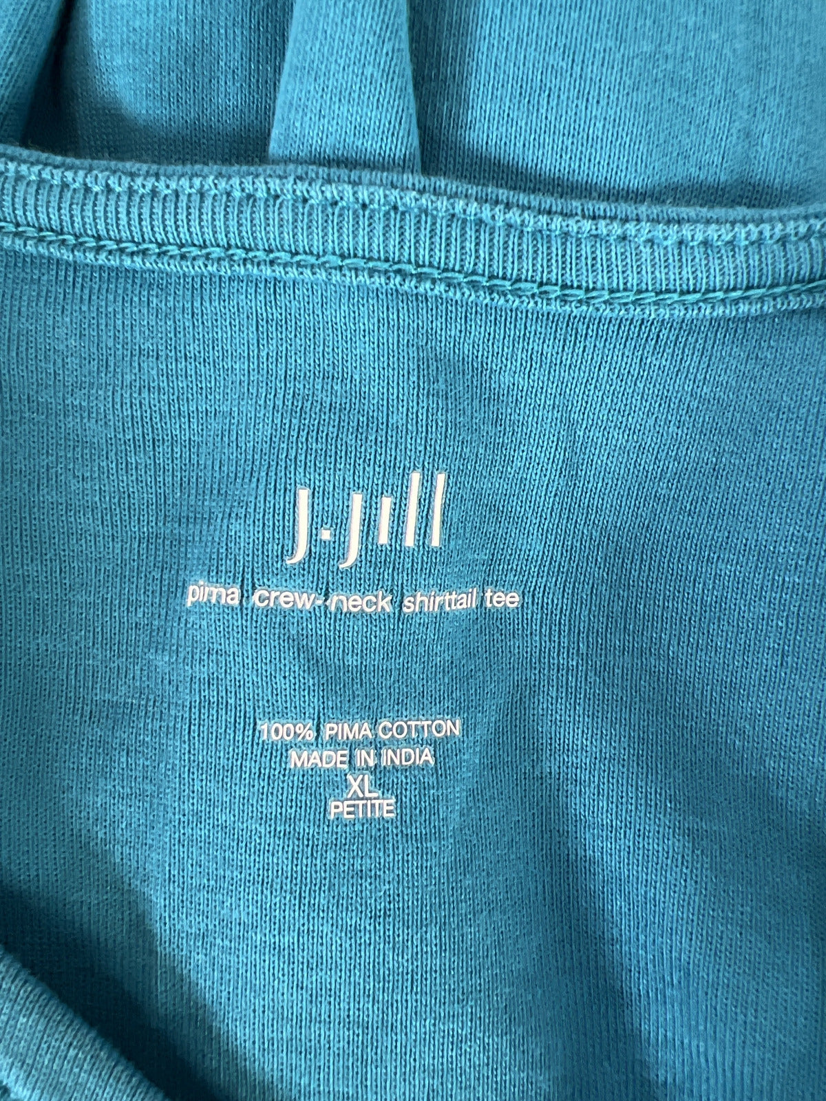 J.Jill Women’s Blue Shirttail Short Sleeve T-Shirt - XL Petite