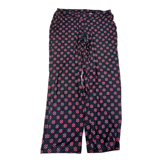 NEW Alfani Intimates Women’s Black/Burgundy Petal Geometric Pajama Pants - L