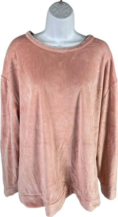 Koolaburra by UGG Women’s Pink Cozy Long Sleeve Crewneck Sweatshirt - Plus 1X