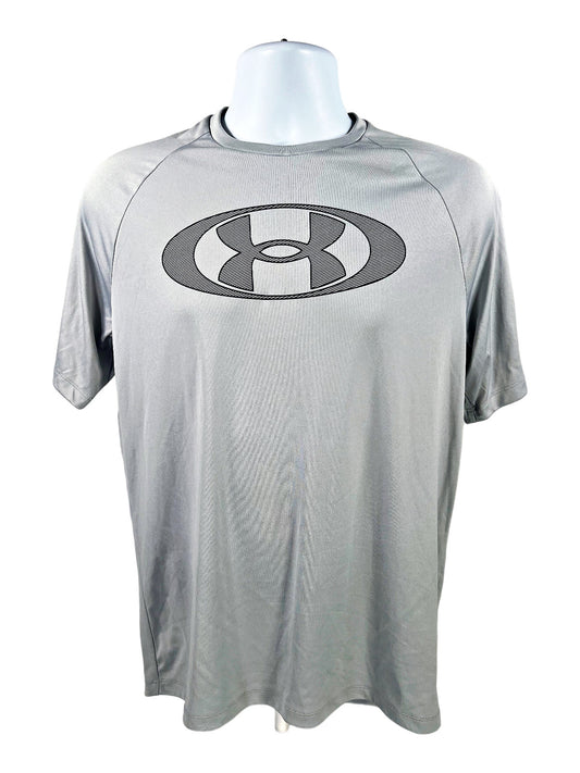 Under Armour Men’s Gray Short Sleeve Loose Fit Athletic Shirt - M
