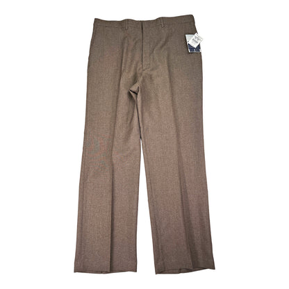 NEW Hagar Men’s Brown Magic Stretch Waist Wool Dress Pants - 38x31